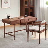 实木直排书桌 全友家居门店同款 810521 东方风 电脑桌 璞素系列