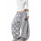 男女宽松休闲慵懒感阔腿爵士舞jazz裤 美式 复古高街抽绳运动卫裤 子