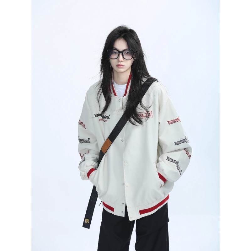 美式复古机车服皮衣外套女春秋