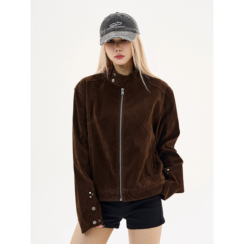 美式复古高街哈灵顿立领夹克男女秋季美拉德cleanfit短外套上衣潮,女装/女士精品,短外套,淘宝优惠券,粉丝福利购,淘宝优惠卷