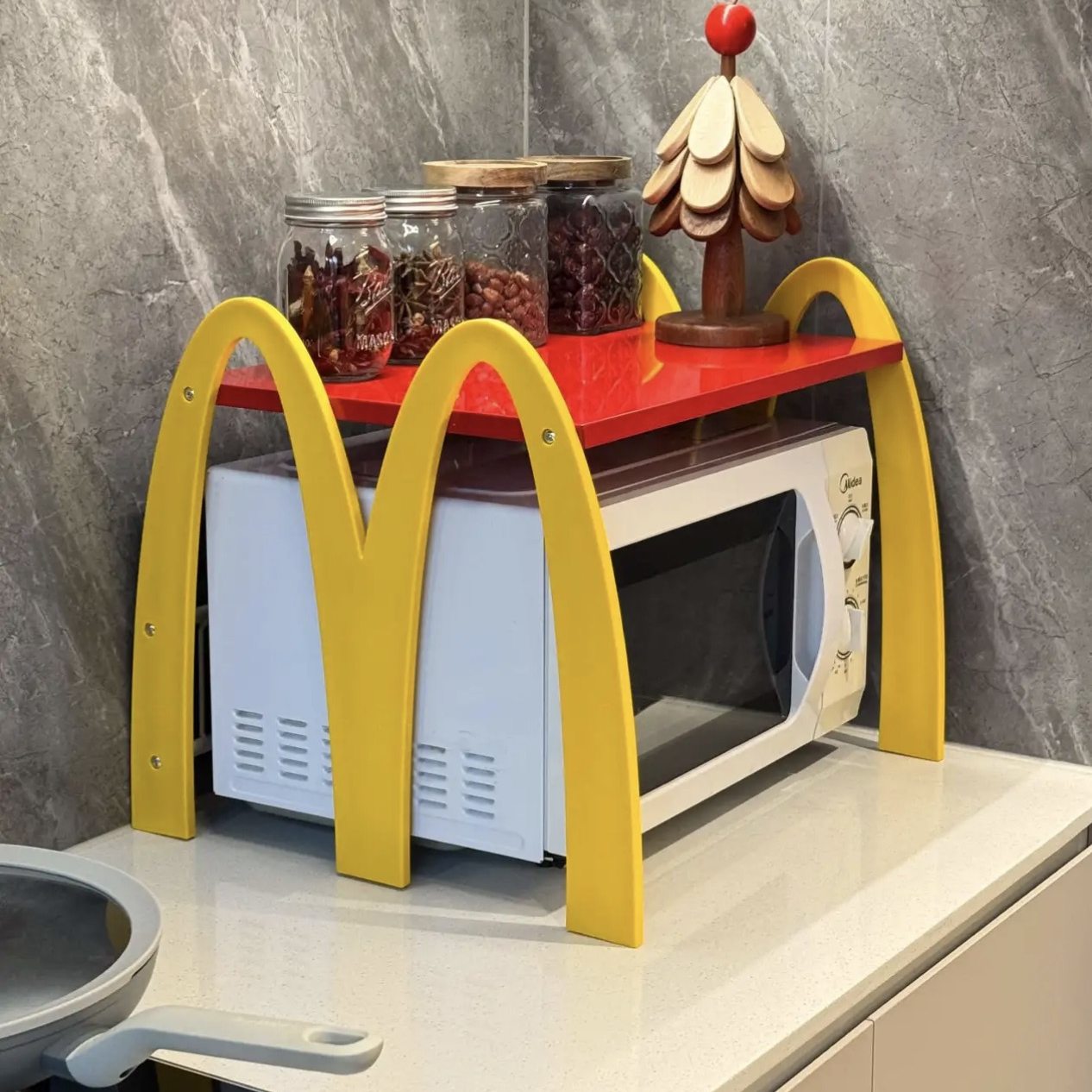 厨房多功能微波炉置物架家用台面省空间承重支架电饭煲烤箱置物架