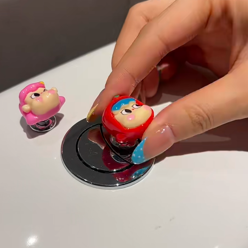 卡通可爱马桶按压器卫生间长指甲护美甲创意厕所水箱按钮辅助神器