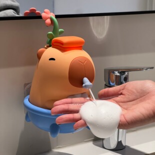 卡皮巴拉起泡器卫生间感应洗手液机生日礼物实用沐浴洗脸气泡机