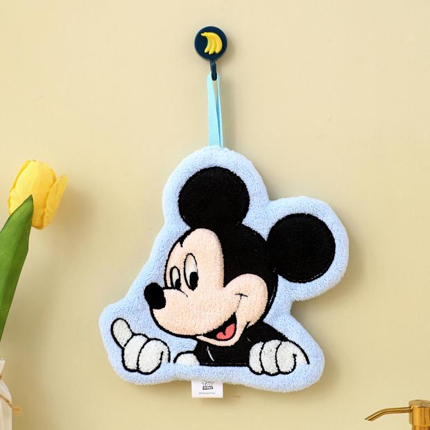 ANNA珊瑚绒擦手巾挂式厨房抹布手帕小毛巾米奇商超可爱礼品