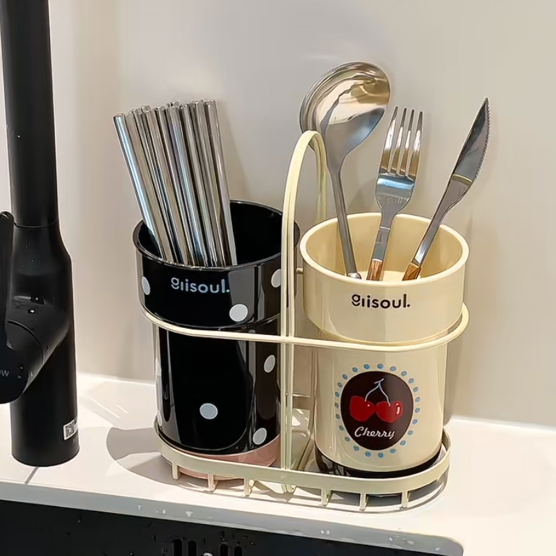 筷子筒厨房勺子筷子家用沥水收纳置物架专用台面壁挂式放筷子筷盒