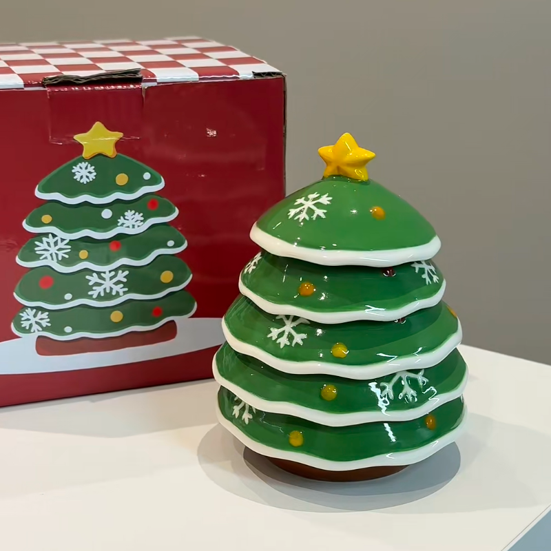 创意圣诞树陶瓷蘸料碟家用高颜值餐具酱油醋碟收纳套装火锅调料碟