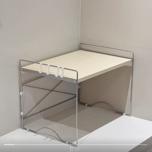 厨房微波炉置物架多功能烤箱双层支架家用便携电饭锅调味瓶收纳架