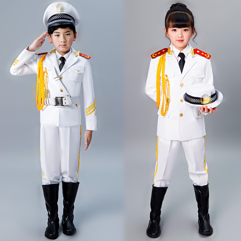 海军护卫队礼服鼓号服军乐队白色