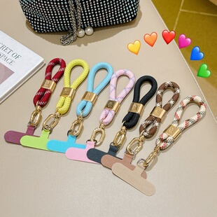 高端手机短挂绳创意手指绳车钥匙扣环挂饰金属扣手提时尚挂链防丢