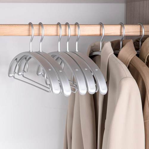 衣架太空铝合金家用加厚加粗挂衣耐高温无痕金属防风防掉衣服架