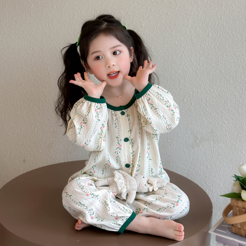 女童睡衣宝宝纯棉家居服
