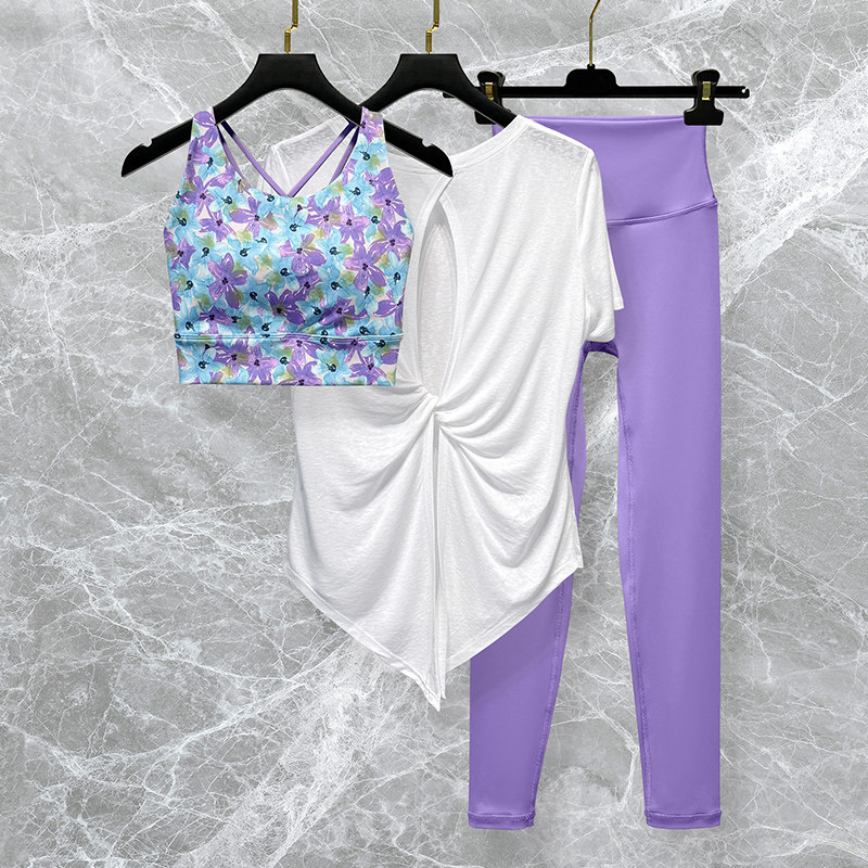 彩色瑜伽服套装女2026新款夏天速干跑步运动健身训练背心上衣薄款