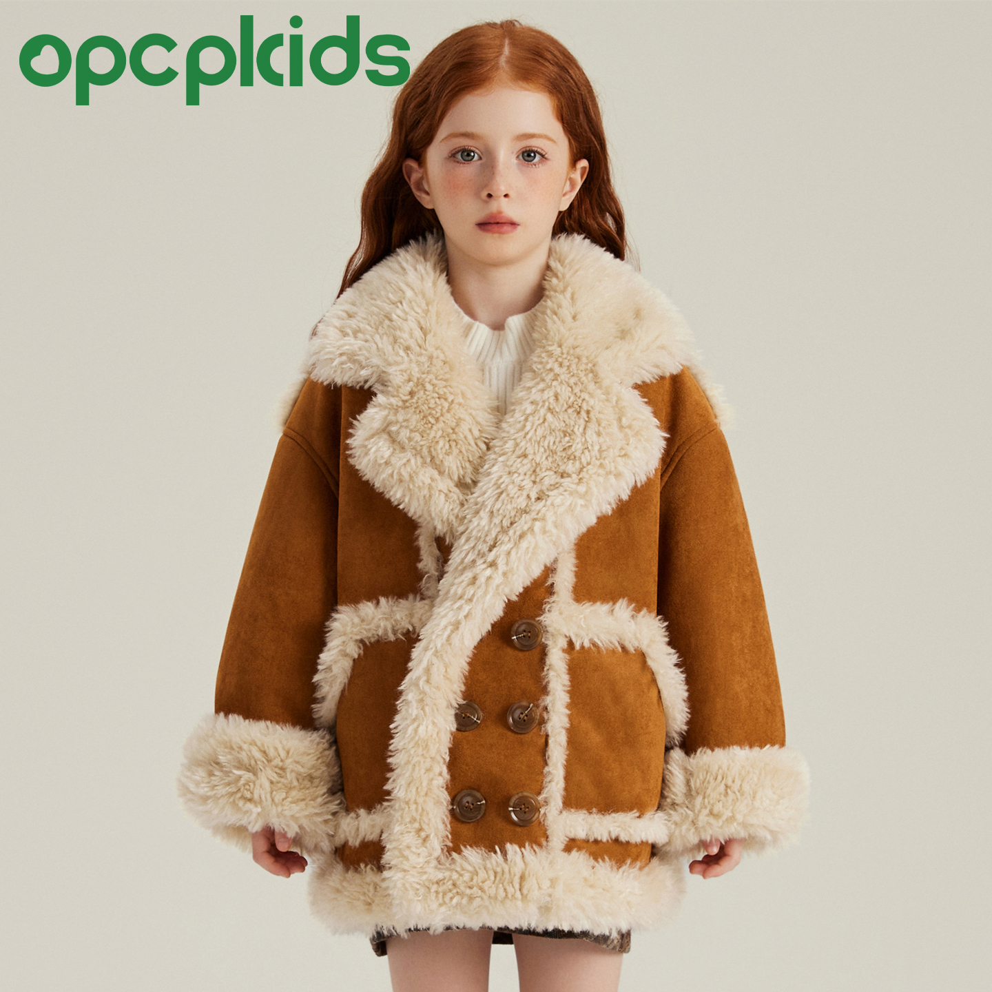 儿童皮草外套冬季新款女童