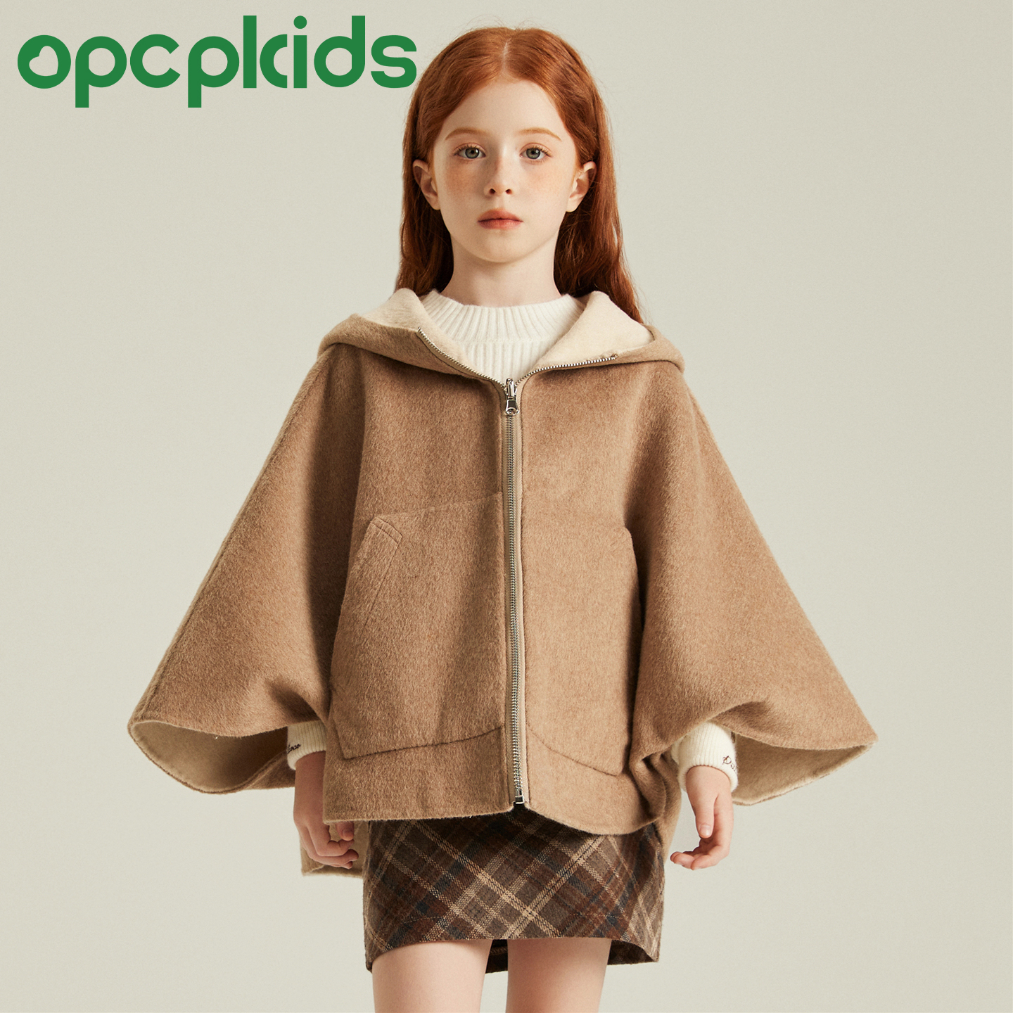 儿童双面羊毛大衣秋冬新款