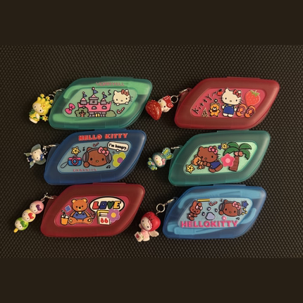 手工hellokitty牙线盒diy便携式易携带可爱轻奢高级随身迷你轻巧