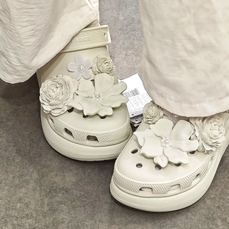 【泡芙花束】洞洞鞋鞋花男女生适配crocs鞋扣装饰花束明星配饰