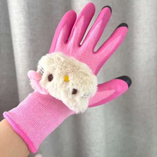 哈喽kitty手套飞机大厨塞餐取餐防烫隔热保暖新款女士手套空乘