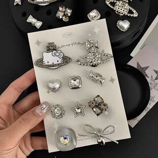 【黑洞甜心】原创HelloKitty洞洞鞋配饰适配crocs配件拖鞋扣鞋花