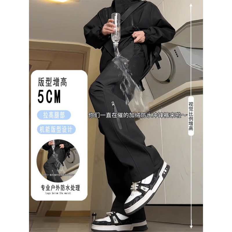 三防暴雨级防水冲锋裤男款秋冬季新款美式机能vibe裤子户外登山裤