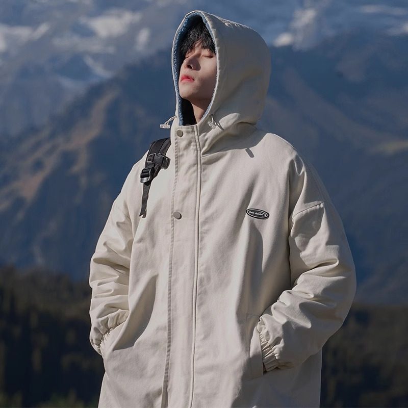 羊羔绒外套男士秋冬季新款棉衣潮牌男生加厚棉服工装棉袄,男装,棉衣,淘宝优惠券,粉丝福利购,淘宝优惠卷