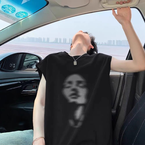 纯棉美式重磅男士短袖背心