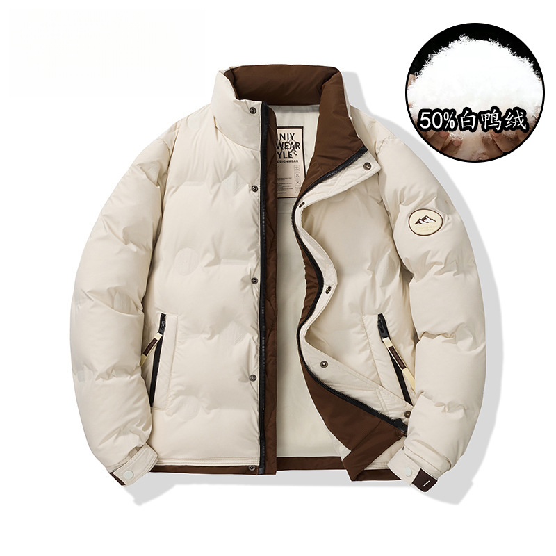男士跨境立领加厚羽绒服