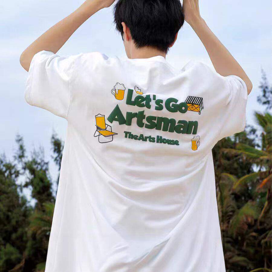 明星同款重磅白色短袖T恤男夏季2026新款男款男生上衣