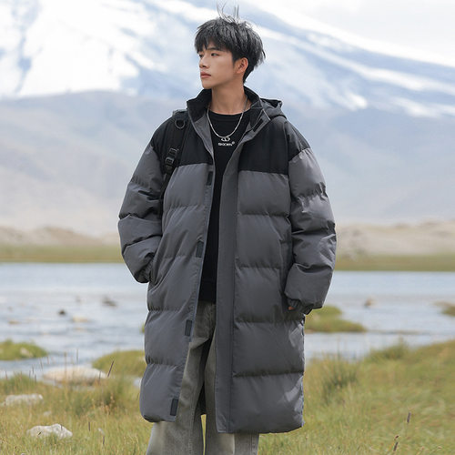 中长款连帽棉衣男女冬装