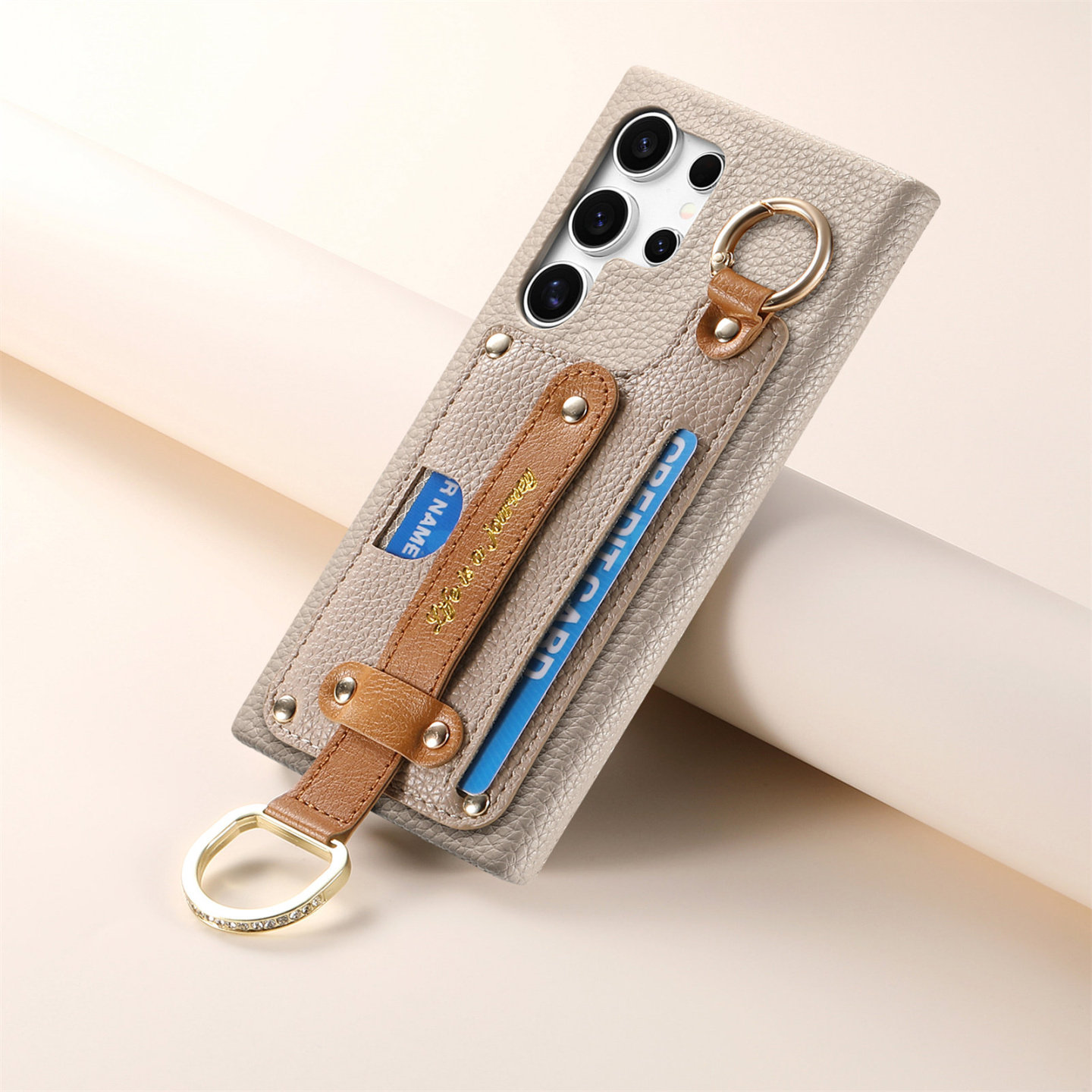 S26U适用三星S25Ultra手机壳S24+带卡包S23FE登山扣S22卡套一体S21卡夹可放卡A55指环A56腕带A16支架A17