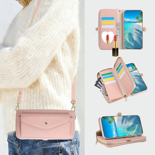 适用三星S26Ultra手机壳S25U翻盖皮套s24 A54 A17 A16 全包防摔S23FE斜跨S22带挂绳S21零钱Note20卡包A55新款