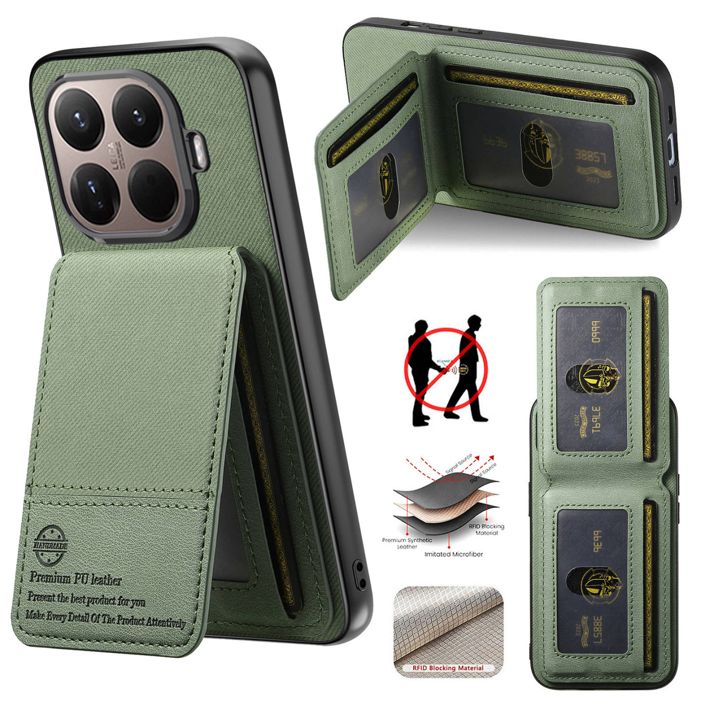 适用小米15T手机壳带卡包17promax插卡可放卡红米K90新款卡套一体支架全包14防摔note15pro+保护套卡夹