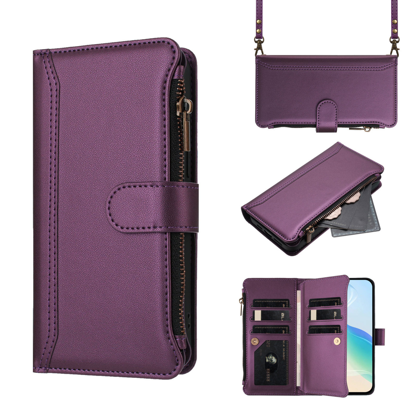 适用三星s25ultra手机壳s24+保护套s21插卡s23fe斜跨背带S22plus挂绳S20翻盖皮套note10防摔全包新款零钱包