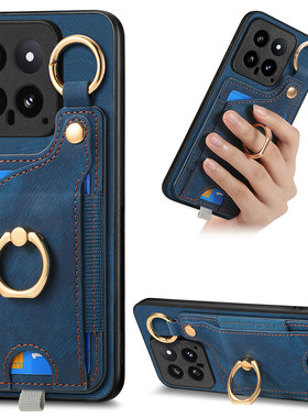 卡包指环适用小米13T手机壳10T硅胶12T放卡红米note12Pro卡套K70全包k60防摔11t背卡k50por插卡