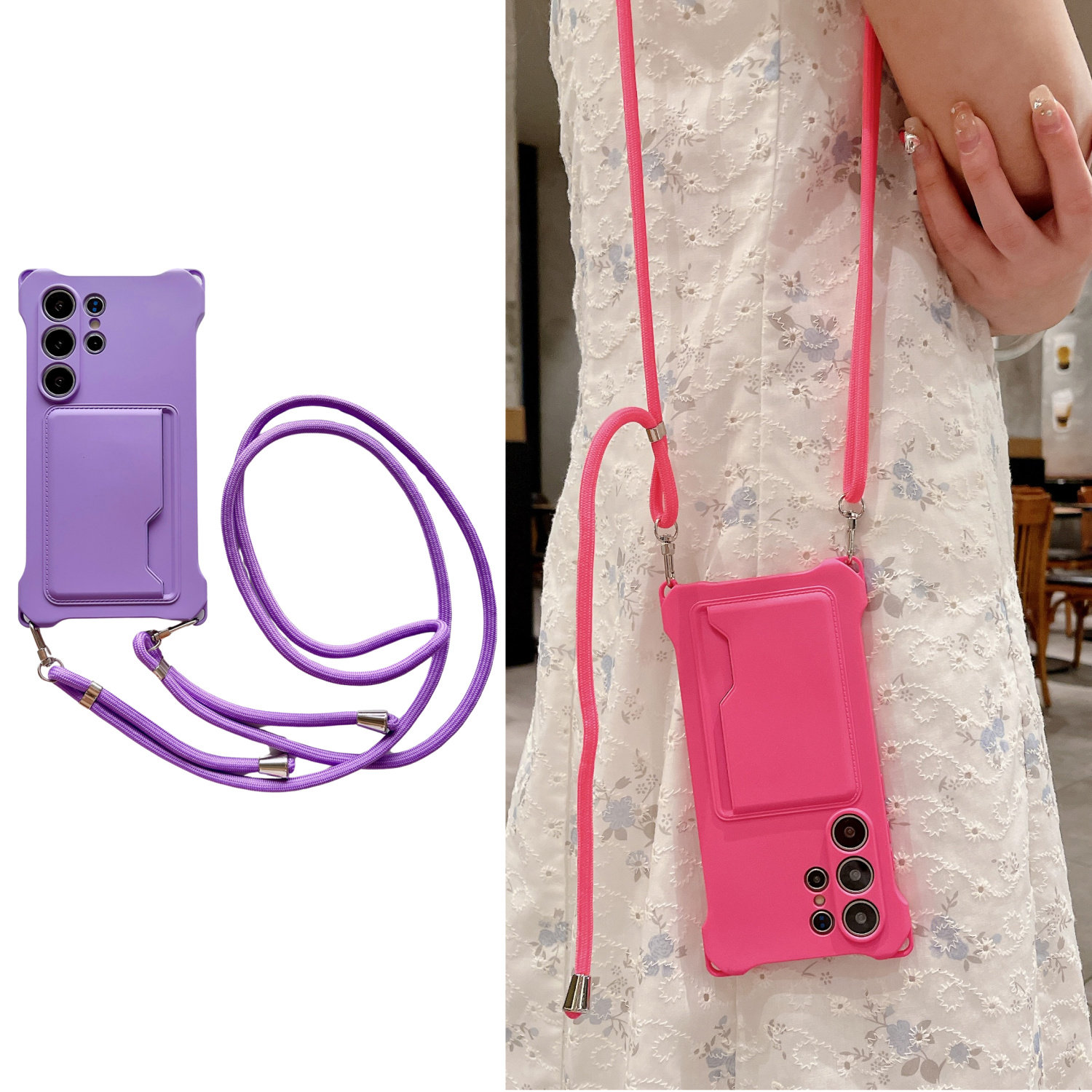 适用三星S25ultra手机壳带卡包斜挎s24plus带挂绳s23+肩带S23FE简约s22U挂脖A35防摔a55软透明a14保护壳A16,3C数码配件,手机保护套/壳,淘宝优惠券,粉丝福利购,淘宝优惠卷