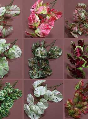 婚庆烛叶植物墙3D绿色家居装饰