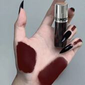 暗黑系唇泥哑光雾面唇釉不掉色不沾杯显白欧美口红深酒红棕血浆色