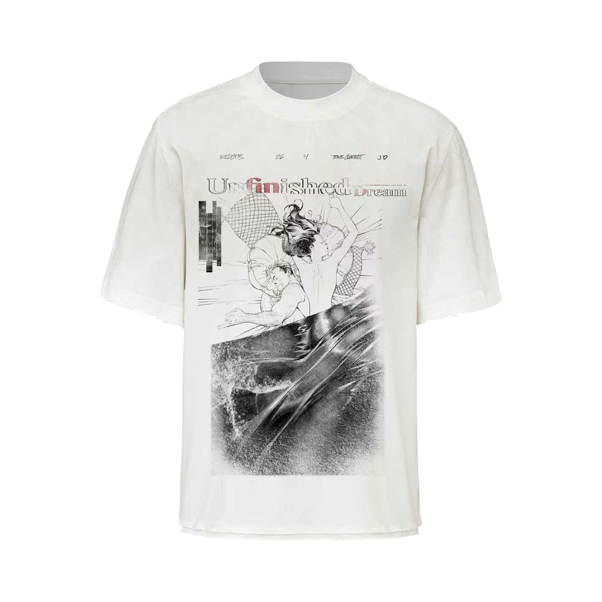TAICHIISM“Lazy weeK 脏染白VINTAGE新款数码直喷印花短袖T恤夏