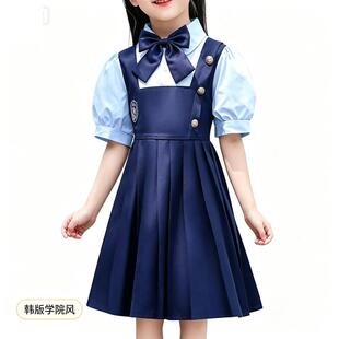 儿童秋季连衣裙6到8岁中大童公主裙女童连衣裙夏季韩版学院风