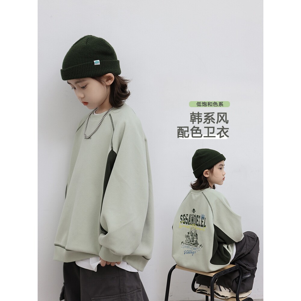 男童秋装卫衣2026新款中大儿童装秋季炸街帅气男孩春秋款上衣潮牌