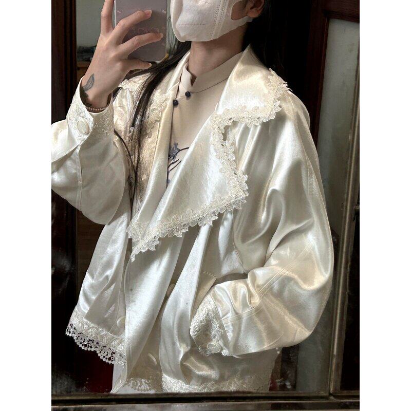 法式高级感精致蕾丝缎面