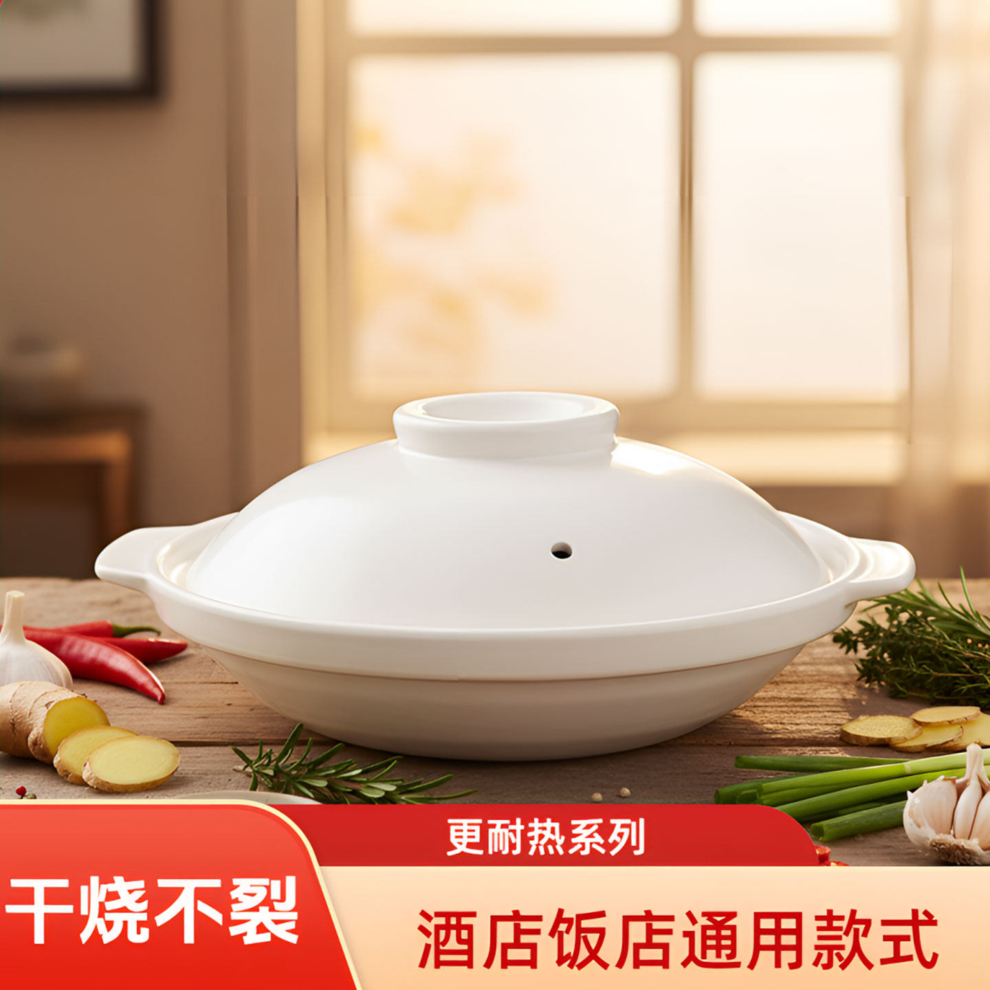 饭店砂锅鱼头煲康舒陶瓷干烧不裂图片