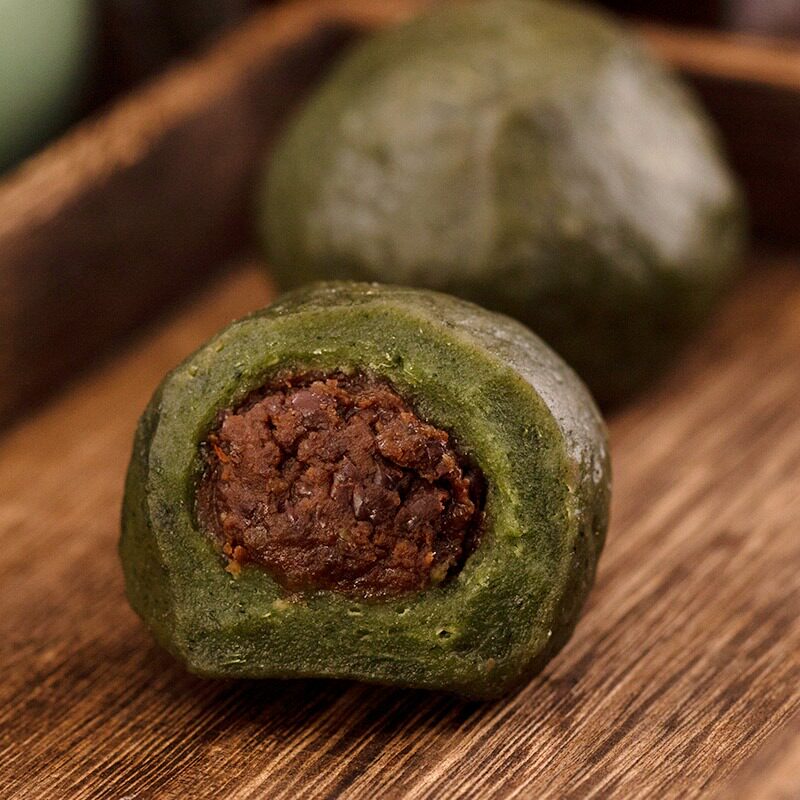 【豆沙馅艾草青团】宁波特产糕团红豆泥团子豆沙清明果艾草麻糍
