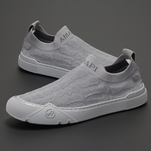 网面鞋韩版板鞋透气飞织网布