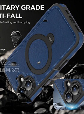 隐形折叠支架皮套适用于iPhone17手机壳Air新款苹果16promax翻盖皮套15pro带卡套14卡包13全包ip12防摔外壳男