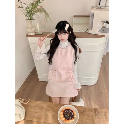 小个子甜美可爱背带裙套