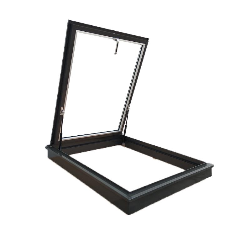 铝合金斜木屋顶天窗斜坡房顶阁楼采光通风平屋面阳光房手动电动窗