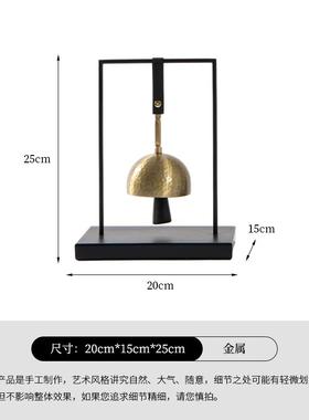 新中式书桌软装摆件毛笔挂架书法收纳文昌笔铜摆件免洗挂筆装饰品