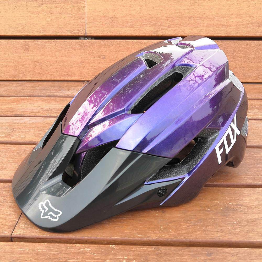 FOX新款安全帽男速降登山车半盔绿道越野自行车骑行头盔一体成型A