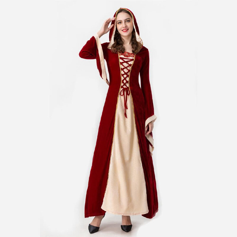 新款贵族长袍宫廷装欧美游戏制服宫廷长袍角色扮演化妆舞会服装