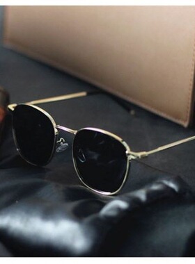 偏光太阳镜男士墨镜港风复古潮男方形可配金属框情侣型男驾驶眼镜